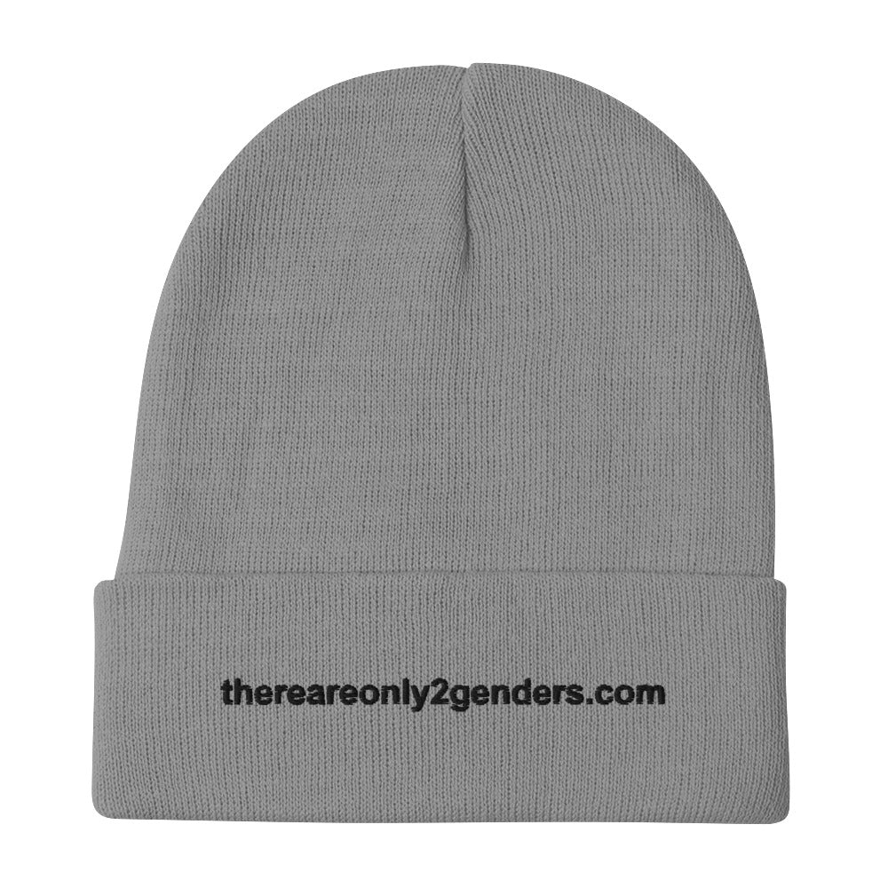 There Are Only 2 Genders .Com Embroidered Beanie