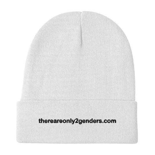 There Are Only 2 Genders .Com Embroidered Beanie